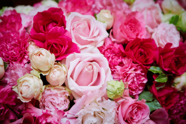blombuden levererar rosa rosor blomma på mors dag - interflora Kalmar