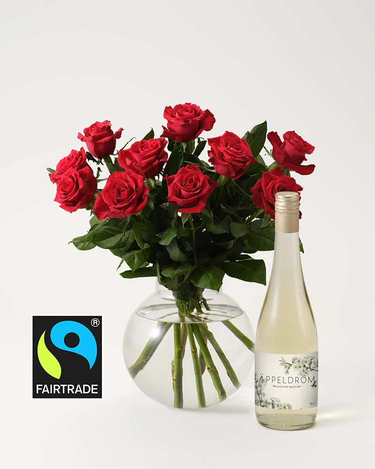 interflora skicka blommor Falkenberg blommor tillsammans med cider för alla tillfällen 