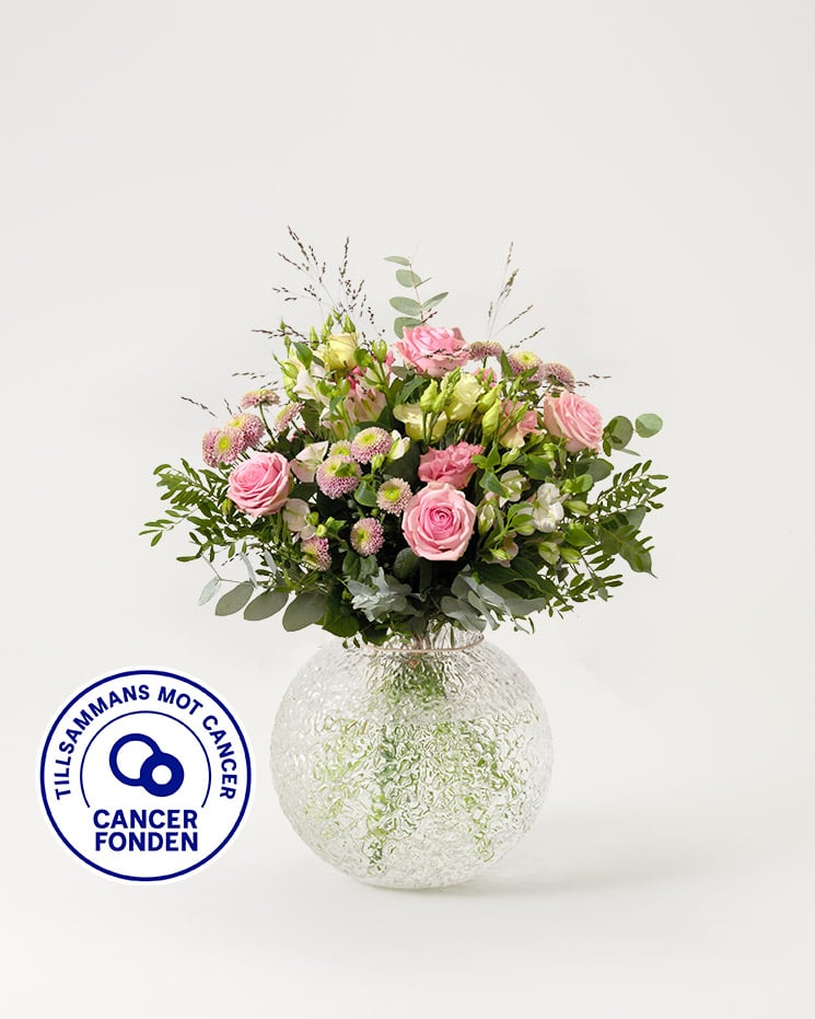 interflora skicka blommor Ängelholm stöd cancerfonden genom att beställa blommor här
