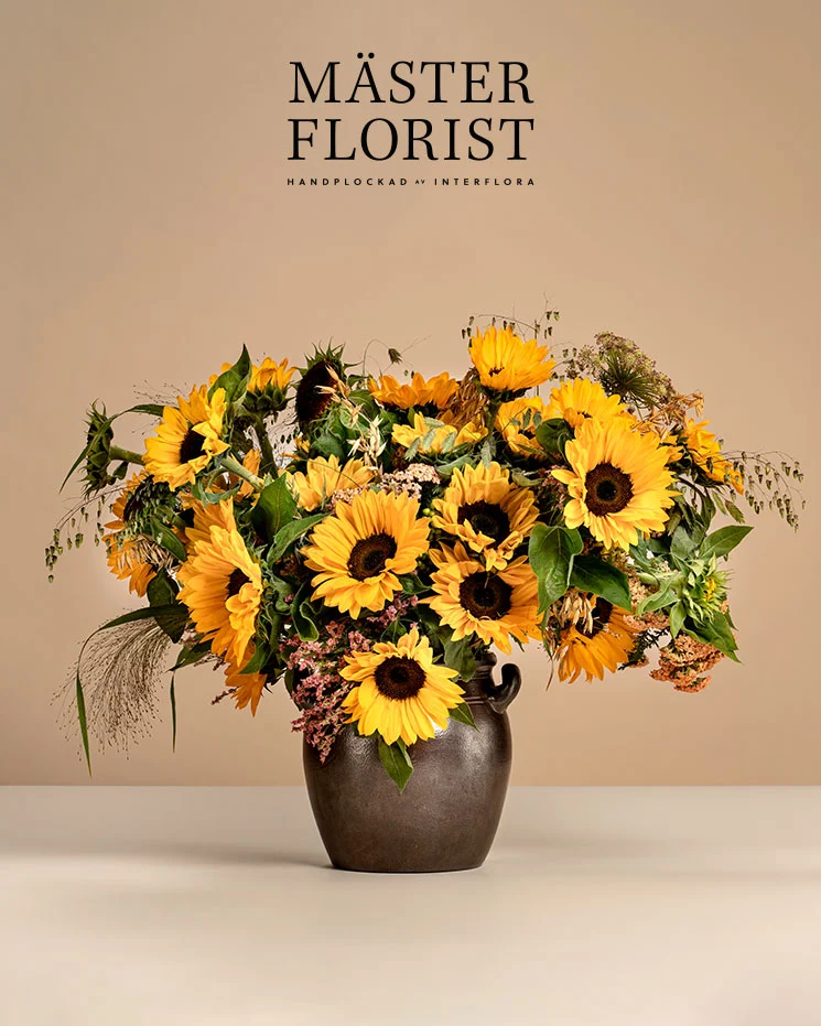 interflora skicka blommor Sjöbo skicka blombukett av solrosor direkt via blombudet online